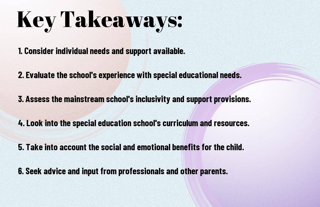 choosing the right school mainstream or special education dpe Autism Support